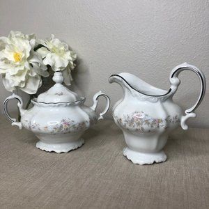 Haviland Vintage China Tea Creamer and Sugar Dish